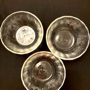 FIRE KING CUSTARD CUPS CLEAR BAKEWARE  2 - 8 oz / 1 -6 oz - ALL #424